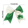 thumbnail image 3 of JingChun Saint Patrick’s Day Bow with Shamrock, Festive Hair Accessory with Alligator Clip, St. Patty’s Hairpiece 1Pc, 3 of 6