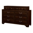 thumbnail image 3 of Furniture of America Damien Adult Transitional 10-Drawer Dresser, Brown Cherry, 3 of 5