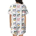 thumbnail image 3 of Bingfone Cute Dog Print Pajamas Sets for Women Soft Short-Sleeved Pjs with Lounge Shorts Two Piece Sleepwear, 3 of 8