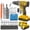 Electric drill+2 batteries+toolbox, variant on DGB Cordless Rechargeable Electric Drill Driver, Wireless Lithium Power Drill, Handheld Screwdriver Drill Tool for Household Furniture Assembly Wall Drilling Daily Home Repair DIY Improvement Project