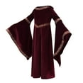 thumbnail image 4 of FEIFLY Kids Elegant Gothic Dress For Halloween Party Performance And Themed Events Solid Color Festival Clothing, 4 of 6