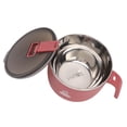 thumbnail image 1 of Tazón De Fideos Instantáneos, Tazón De Fideos Instantáneos De Acero Inoxidable Tazón De Fideos De 900 Ml Con Tapa Para Trabajadores De Oficina De Dormitorio, 1 of 7