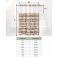 thumbnail image 6 of No Hook Shower Curtain with Snap in Liner, Morocco Retro Geometric Texture Nordic Ethnic Hotel Shower Curtains for Bathroom, Washable Shower Curtain Liner Set with Mesh Top Window, 72"x84", 6 of 6