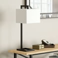thumbnail image 2 of Evelyn&Zoe Grayson 26" Tall Table Lamp with Fabric Shade, Blackened Bronze/White, 2 of 9