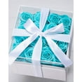 thumbnail image 5 of 16pcs Preservd Rose in Acrylic Box Eternal Flower That Lasts 4 Years Gifts for Girlfriend Wife Mom Women Thanksgiving Christmas Valentines Day Anniversary Birthday Mothers Day(Sky Blue), 5 of 5