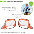 thumbnail image 3 of Champion Sports Soccer Pop-Up Goal - 4' x 2' - Orange, 3 of 5