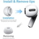thumbnail image 5 of [6 pares] Almohadillas de repuesto para AirPods Pro para accesorios AirPods Pro, puntas de auriculares de silicona con orificio de reducción de ruido, con caja de almacenamiento portátil (blanco), 5 of 5