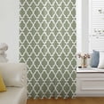thumbnail image 6 of Green Morocco Sheer Curtains 45 Inches Long, Boho Farmhouse Abstract Geometric Simple Light Filering Curtains, Breathable Simi Curtain Privacy Drapes for Kitchen Bathroom Small Window Treatment, 6 of 9