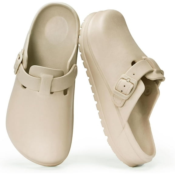 foot arch pad Work Clogs Slip Resistant  Shoes for Chef Nurse Garden Comfortable, Slip-On Cushion Slide Sandals