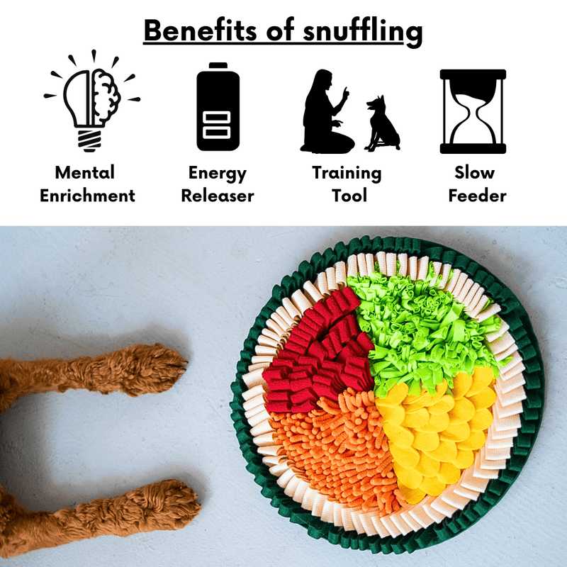 LUVMYFIDO Sushi Enrichment Foraging Snuffle Mat for Dogs, Dog Puzzle Toy, Slow Feeding Mat