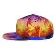 thumbnail image 3 of Fotbe Palm Trees at Sunset Flat Bill Visor Cap Classic Snapback Hat Polyester Foam Trucker Hat Trucker Cap Adjustable Baseball Cap, 3 of 9