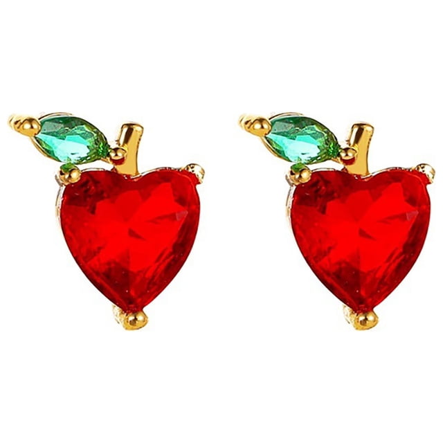 Pendientes Pequeños de Fruta Fresca Hot6sl Melocotón Fresa