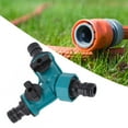 thumbnail image 4 of Garden Hose Y Splitter, 3 Way Water Tap Faucet Splitter Plastic Adapter Connector with Shut Off Valve for Garden Greenhouse Drip Irrigation Lawn Watering, 4 of 9