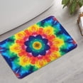 thumbnail image 2 of Colorful Rainbow Tie Dye Spiral Pattern Bathroom Rugs Mat,Non Slip Microfiber Bathroom Rug,Rubber Backing,Soft Bathroom Mats for Bathroom Floor,Tub and Shower,17x27in(43x68cm), 2 of 5