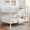 White, variant on MAYEERTY Full over Full Bunk Bed with Thick Posts, Wooden Bed Frame with High Guardrail and Ladder for Teens, No Box Spring Needed, Natural