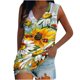 thumbnail image 1 of Camiseta holgada sin mangas con cuello redondo y estampado de flores informales de verano para mujer Pompotops  lopia994522, 1 of 5