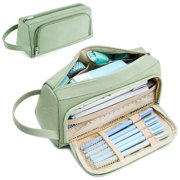 High Capacity Pencil Case, Aesthetic Big Pencil Bag Pouch Box Organizer Pen Case with Zipper, Kawaii Stationery Storage and Organizer, Classroom Office Supplies for Teen and Adult