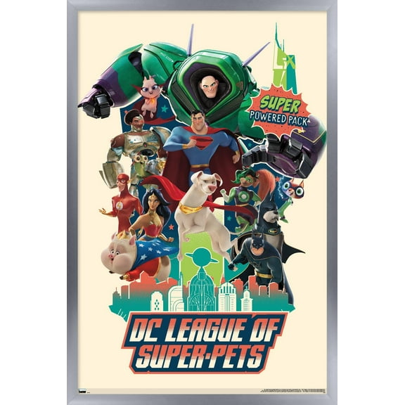 DC League of Super-Pets - Partners Wall Poster, 14.725" x 22.375" Framed