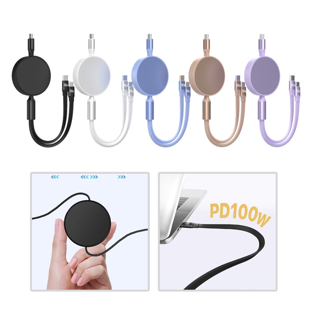 120cm Type-C Cable PD100W 480mbps USB C Male to Double USB C Male Charging Cord