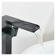 thumbnail image 4 of Matte Black Bathroom Standing Bathtub Faucet Tub Waterfall Spout Plastic Hand Shower Floor Stand Bath Tub Hot Cold Mixer Tap, 4 of 7