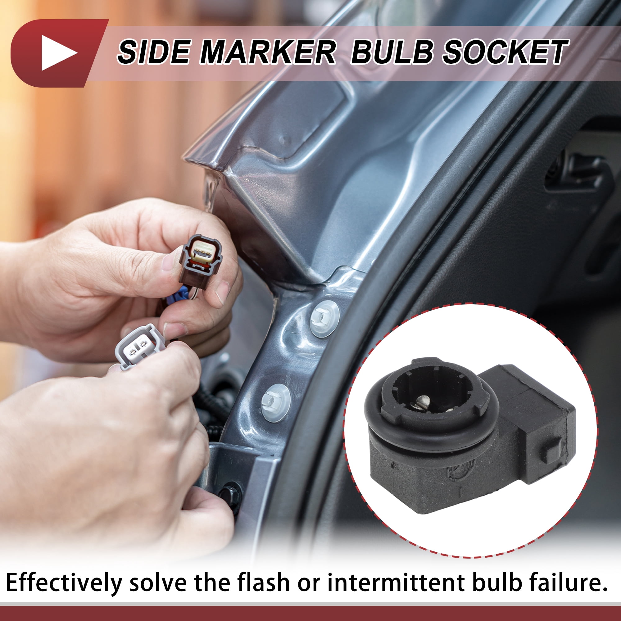 Unique Bargains Side Marker Light Socket for VW Golf Jetta Passat Cabrio 2 Pin