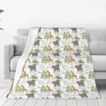 thumbnail image 4 of Salouo Jungle Animal Print Bed Blankets,Flannel Blanket Comfortable Air Conditioning Blanket Lightweight Blanket for Sofa Bed Travel & Couch -60"x50", 4 of 8