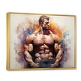 thumbnail image 2 of Designart art Mural Encadré Aérobic & Musculation, art Mural Encadré Aérobic & Musculation, Musculation Euphonie I, Beige Grand art Mural Encadré Doré Moderne, Cadre Doré 20x12 Pouces, 2 of 5