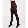 Hue Women's Black Control Top Seamed Toe Diamond Tights Size M/L
