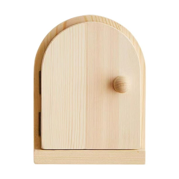 Cubierta de salida de puerta de madera, decoración del hogar, fácil de instalar, cubierta de interruptor de luz a prueba de polvo Marrón claro