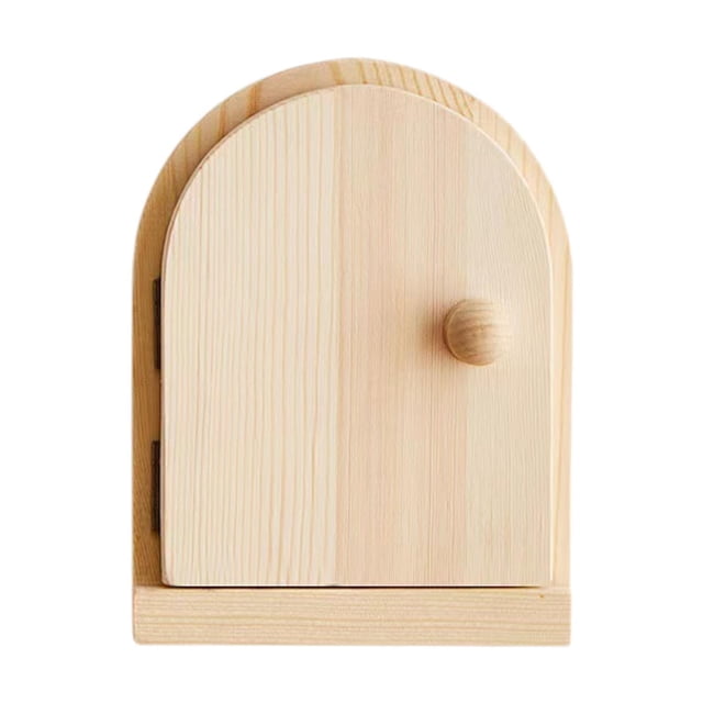 Elodie Wood Door Outlet Cover Creative Decorative Socket Panel Wall Plate Protector Light Brown