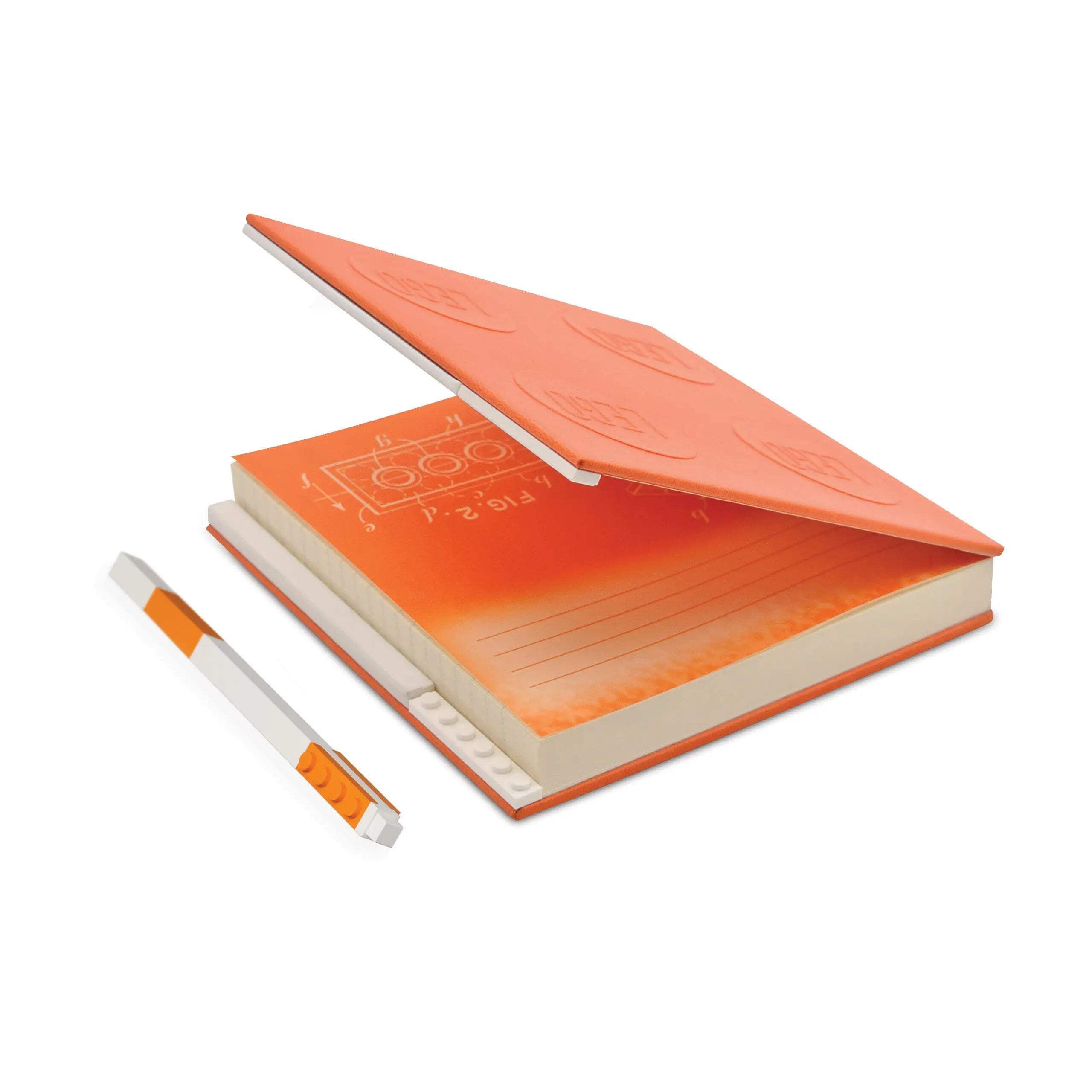 LEGO Stationery Locking Notebook with Gel Pen - Orange (52440)