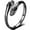 Black, variant on Stainless Steel Hand Style Hug Embrace Statement Promise Anniversary Ring