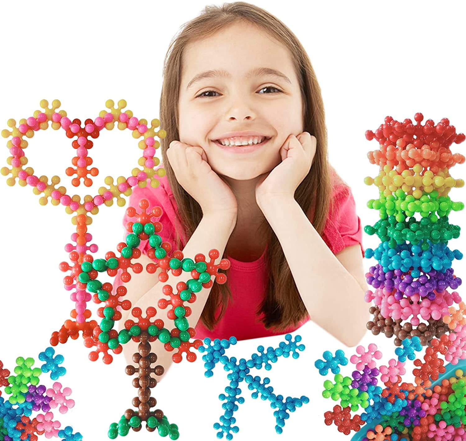 Building Blocks Kids Educational Toys STEM Discs Sets Interlocking with storage 