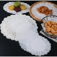 thumbnail image 5 of Nvzi 150 piezas de papel absorbente de aceite para alimentos fritos, 6,49 pulgadas, desechable, de encaje blanco, para bocadillos, papel para hornear, para alimentos fritos, pizzas, postres (blanco), 5 of 5