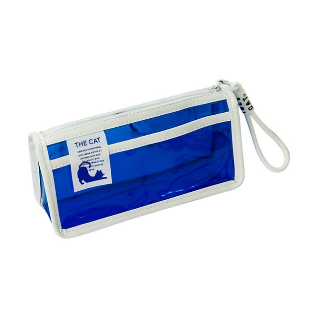 Estuche transparente de gran capacidad | Bolsa de almacenamiento multifunción de PVC transparente | Estuche de viaje organizador de maquillaje | Duradero y fácil de limpiar | 1 paquete | Espacioso