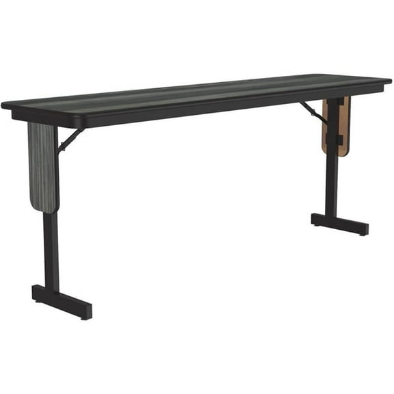 3/4" High Pressure Folding Seminar Table with Panel Leg in New England Driftwood