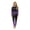 Women, variant on Halloween Pajamas for Family, Family Halloween Pajamas Matching Sets, Halloween Family Sleepwear, Halloween Family Pajamas Black Purple Bat Gradient Long Sleeve Pants Set for Trick Or Treat, Women XL