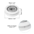 thumbnail image 2 of Uxcell 24mm Drawer Rollers, 4 Pack Drawer Pulley Bearing Small Pulley, White, 2 of 6