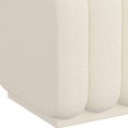 thumbnail image 3 of Contemporary Boucle Fabric Small Square Ottoman - Ivory, 3 of 7