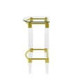 thumbnail image 5 of Milan Giselle Rectangular Clear Glass Sofa Table with Acrylic Legs & Gold Frame, 5 of 7