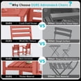 thumbnail image 5 of AreShark HDPE Tall Adirondack Chair Set with Removable Double Trays (Set of 2) Dark Red, 5 of 9