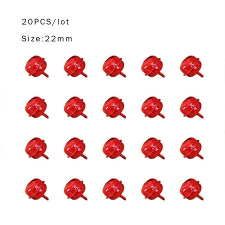 

Mduoduo 20 Pcs Beautiful Iron Loose metal Beads Jingle Bells Christmas Pendants Red