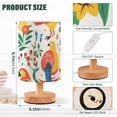 thumbnail image 3 of Birds Flowers Leaves Table Lamp USB Bedside Desk Nightstand Lamp Printed Gifts Small Lamp Wood Base for Bedroom Living Room Kids Room College Dorm, 3 of 7