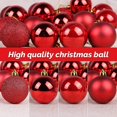 thumbnail image 3 of BR Juego surtido de 36 bolas de Navidad irrompibles con colgante para decoración de árbol de Navidad, colgantes para fiesta de boda (azul real, 4 cm), 3 of 5