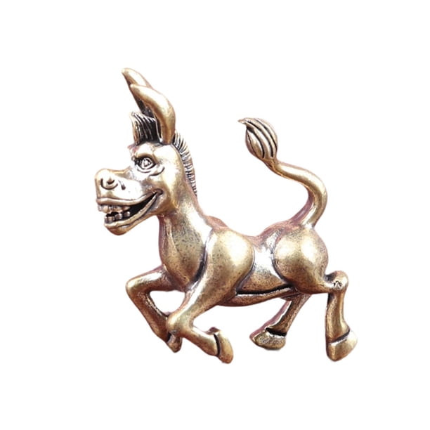 Mini estatua de de latón, figura en miniatura, escultura de animal antigua única, adorno de para tablero, decoración de mesa de té