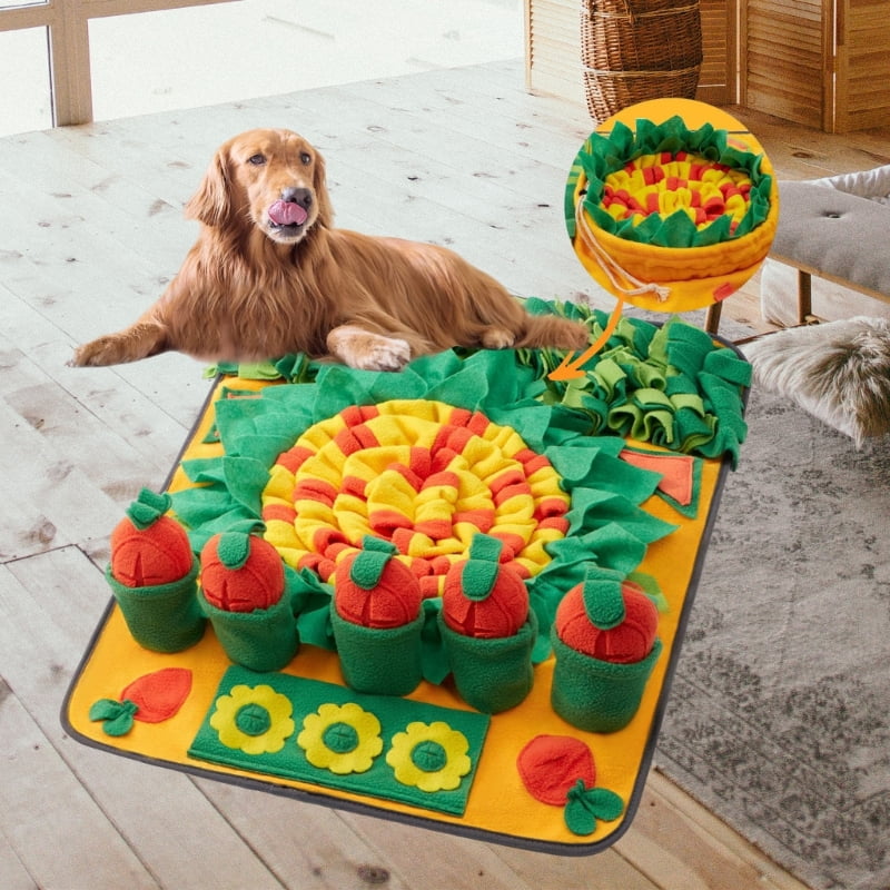 Engaging Foraging Mat Treats Feeder Snuffle Mat For Dog Promotes Cognitive Development Interaction Enrichment Puzzle Mat