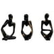 thumbnail image 1 of 3 estatuas de abstracto, adorno artístico, escultura artesanal de resina moderna, figuritas para librería, estudio, decoración de escritorio Negro mayimx estatua del pensador sentado, 1 of 1