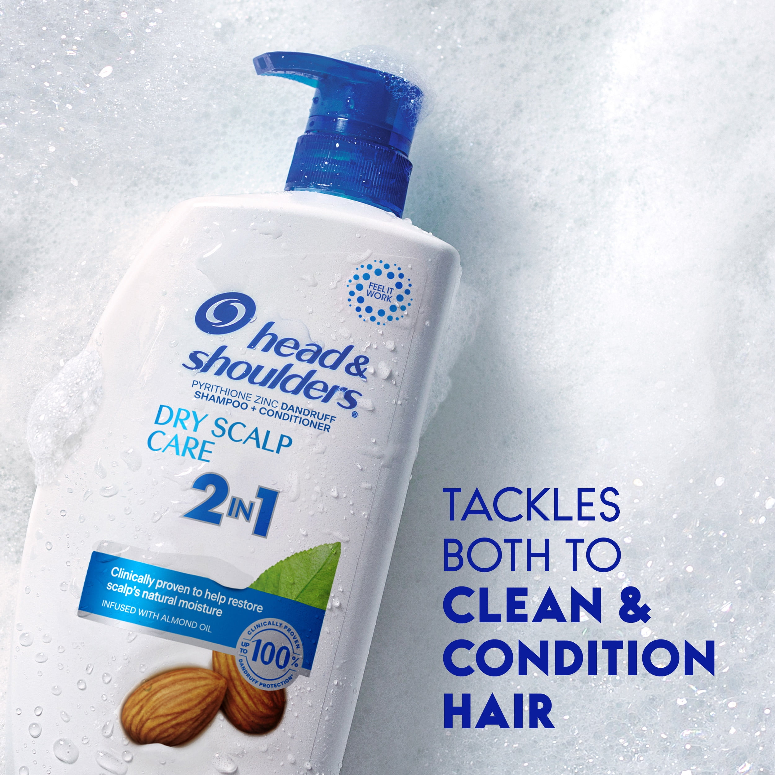 Head & Shoulders 2 in 1 Dandruff Shampoo and Conditioner, Dry Scalp Care, 28.2 oz  (图4)