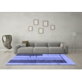 thumbnail image 3 of Ahgly Company Indoor Round Abstract Blue Modern Area Rugs, 5' Round, 3 of 4