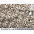 thumbnail image 3 of Soimoi Brown Heavy Canvas Fabric Paisleys Paisley Print Sewing Fabric BTY 58 Inch Wide, 3 of 3